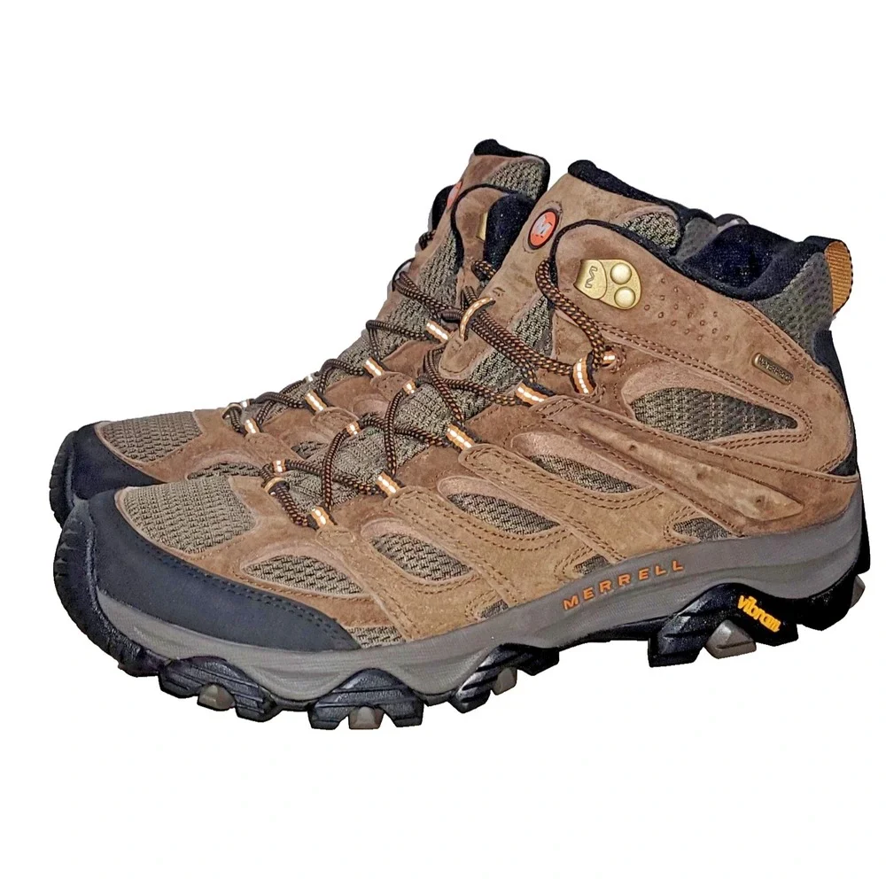 Merrell Moab 3 Mid Waterproof Hiking Boots Men's Earth Brown Shoes Size 11 M